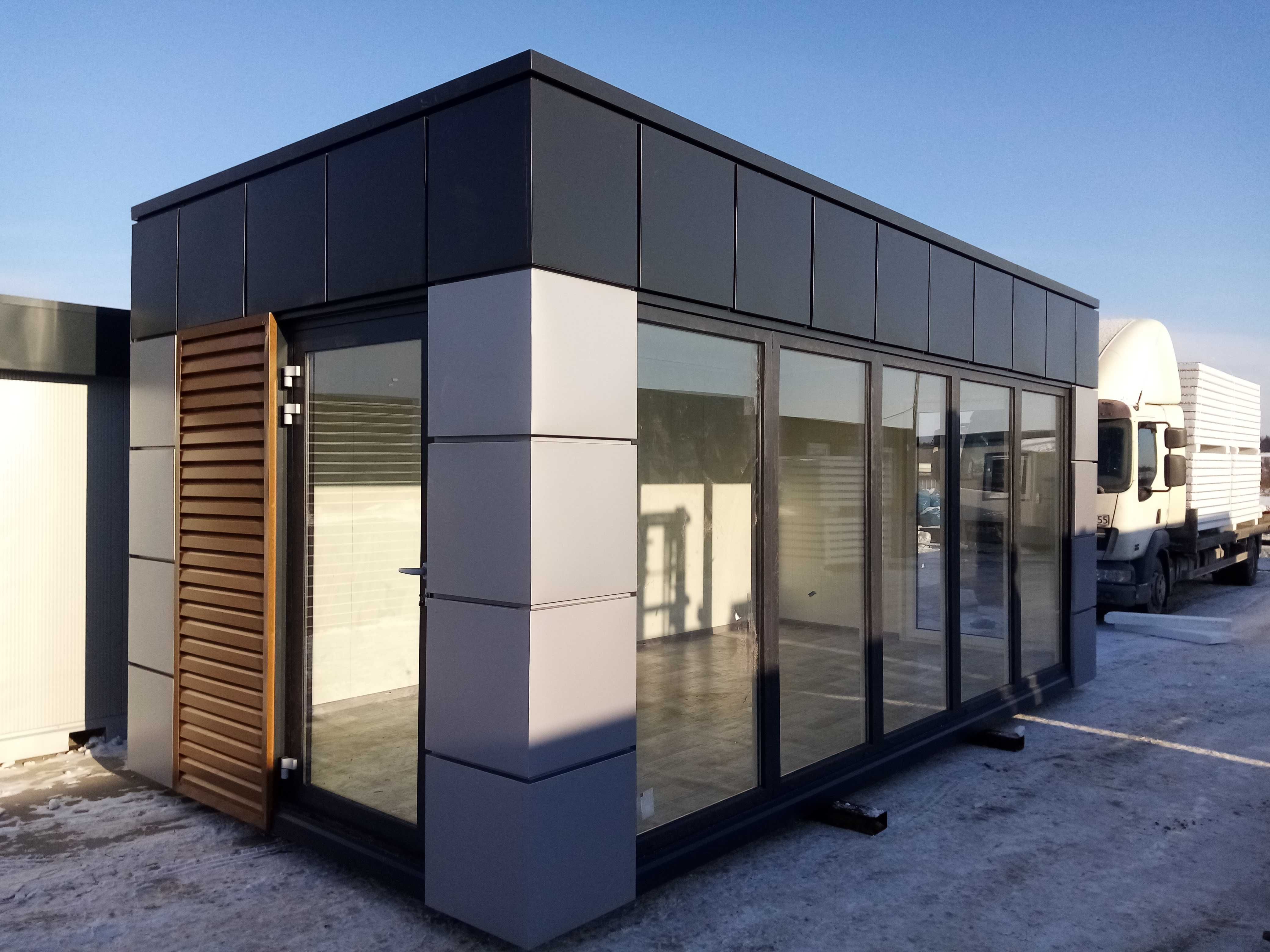Pawilon z płyty warstwowej mobilne biuro 6x4m Producent