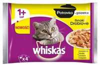 Whiskas 1 plus 52 saszetki potrawka drób kot Cat