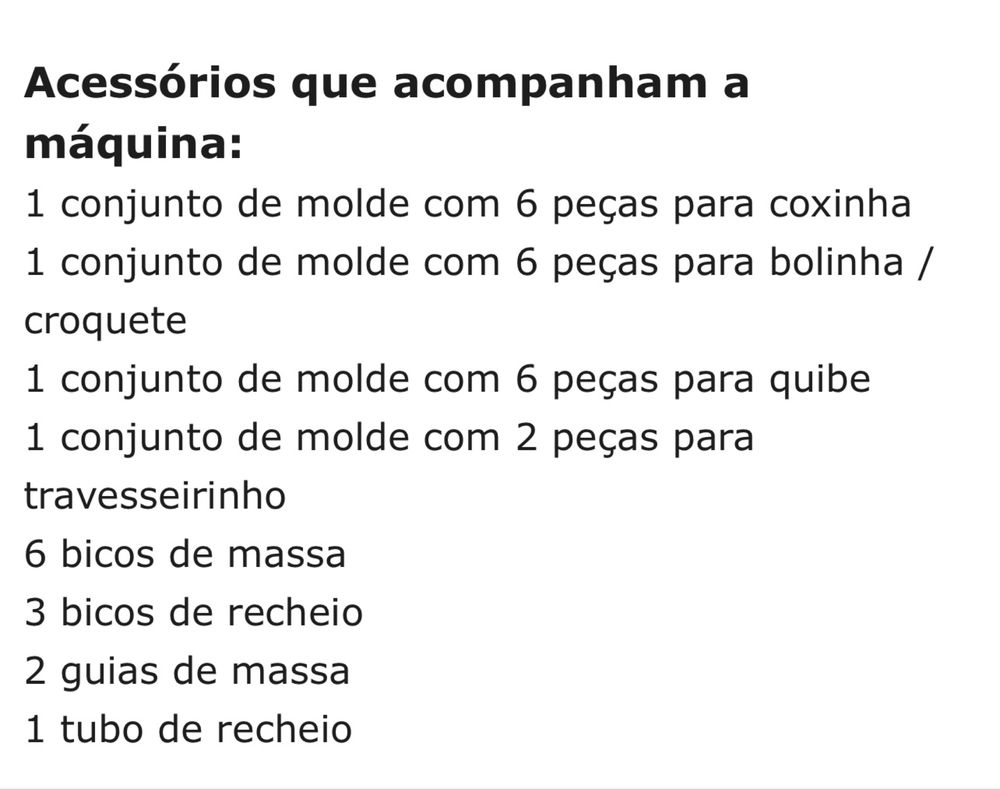 ReservadoModeladora de salgados 3000hora NOVA!