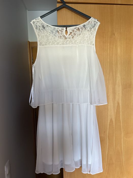 Vestido midi branco