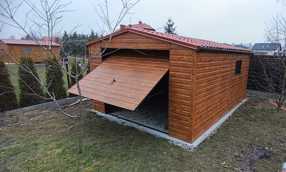 Garaż Blaszany Drewnopodobny 4x5 hala wiata drewutnia 6x6 7x6 7x7 5x5