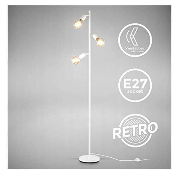 Lampa stołowa stojąca podłogowa 3xs27 ruchome reflektory