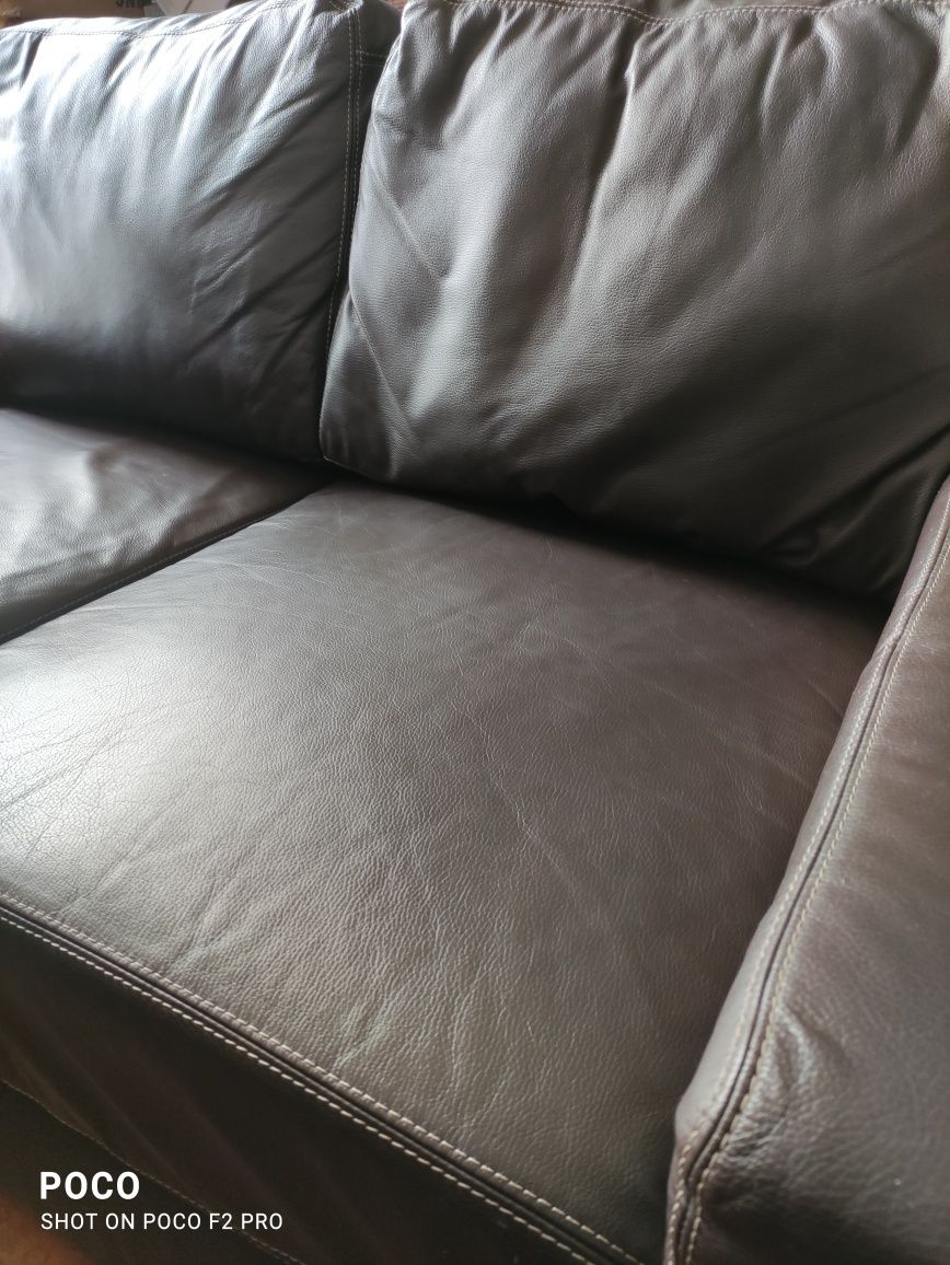 Sofa skórzana  brazowa