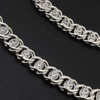 Срібний набір: браслет і ланцюжок. В подарунок сережки і перстень.