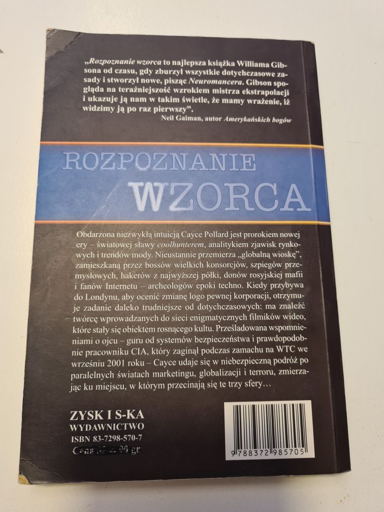 Książka pt. „Rozpoznanie wzorca" William Gibson