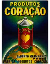 Cartaz/Poster publicitário antigo Produtos Coração