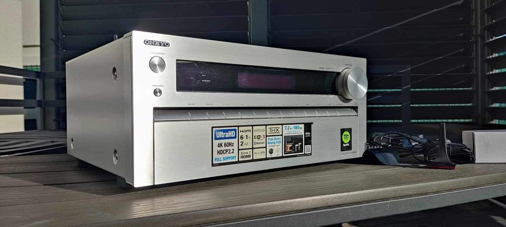 ONKYO TX-NR838 Amplituner 7.2 ATMOS Bluetooth Wifi Pełen zestaw IDEAŁ