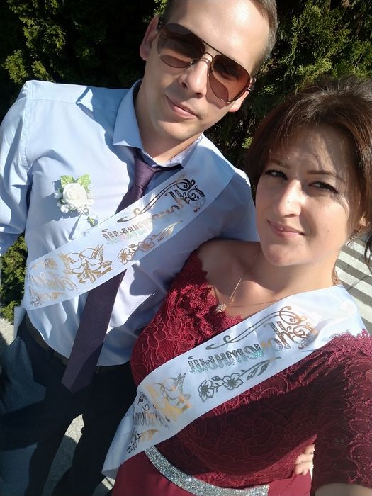 Вечернее платье (гипюр, шифон)