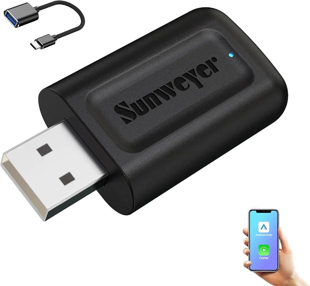 Bezprzewodowy adapter CarPlay i Android Auto Sunweyer 2024