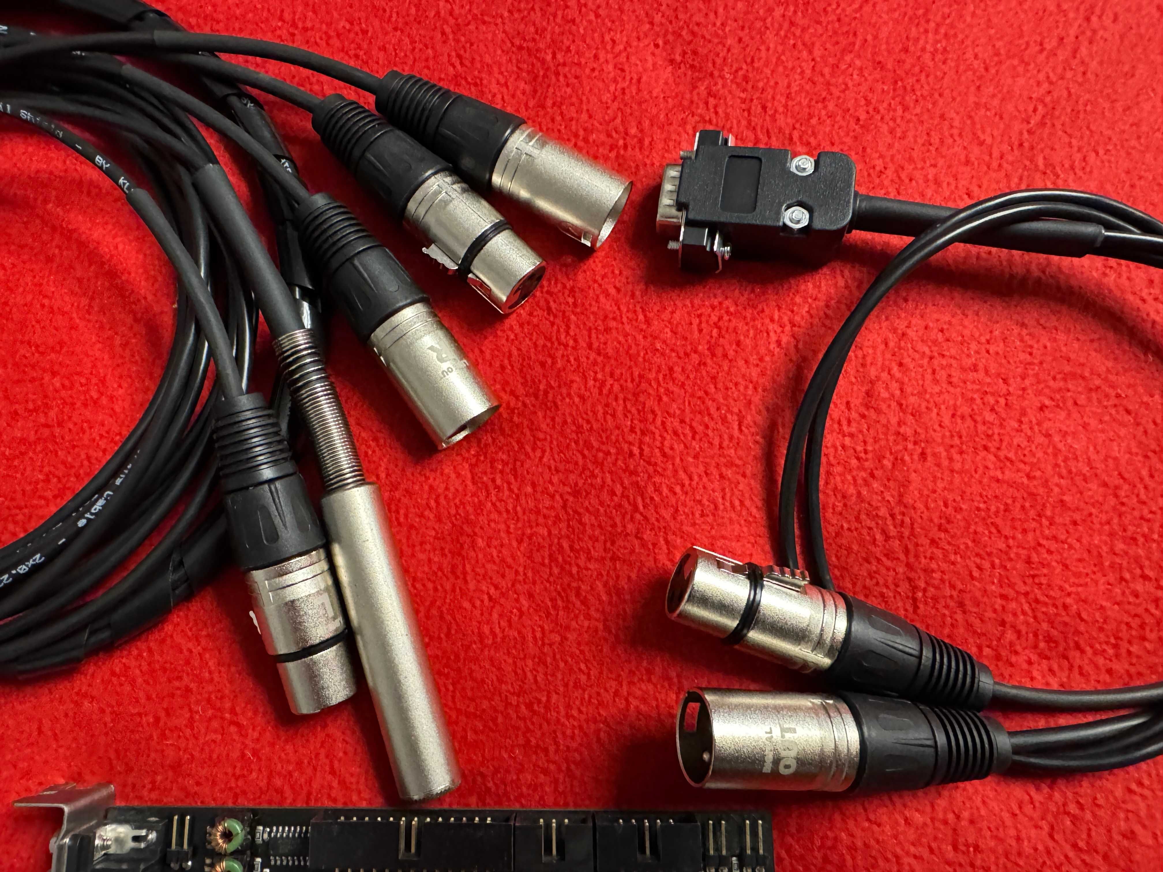 Karta dźwiękowa, interfejs audio RME hdsp 9632 z przewodami XLR