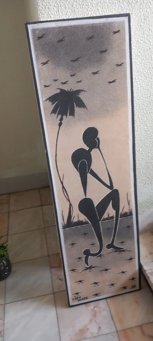 Quadro Cabo Verde pintado em areia