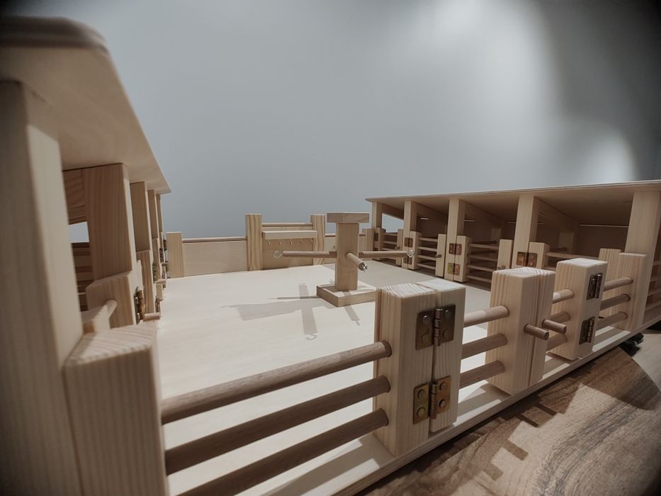 Stajnia dla koni schleich drewniana 8 boksów