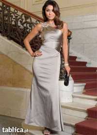 B.P.C. NOWA PIĘKNA elegancka suknia 42 czarny,40- fiolet i srebrny