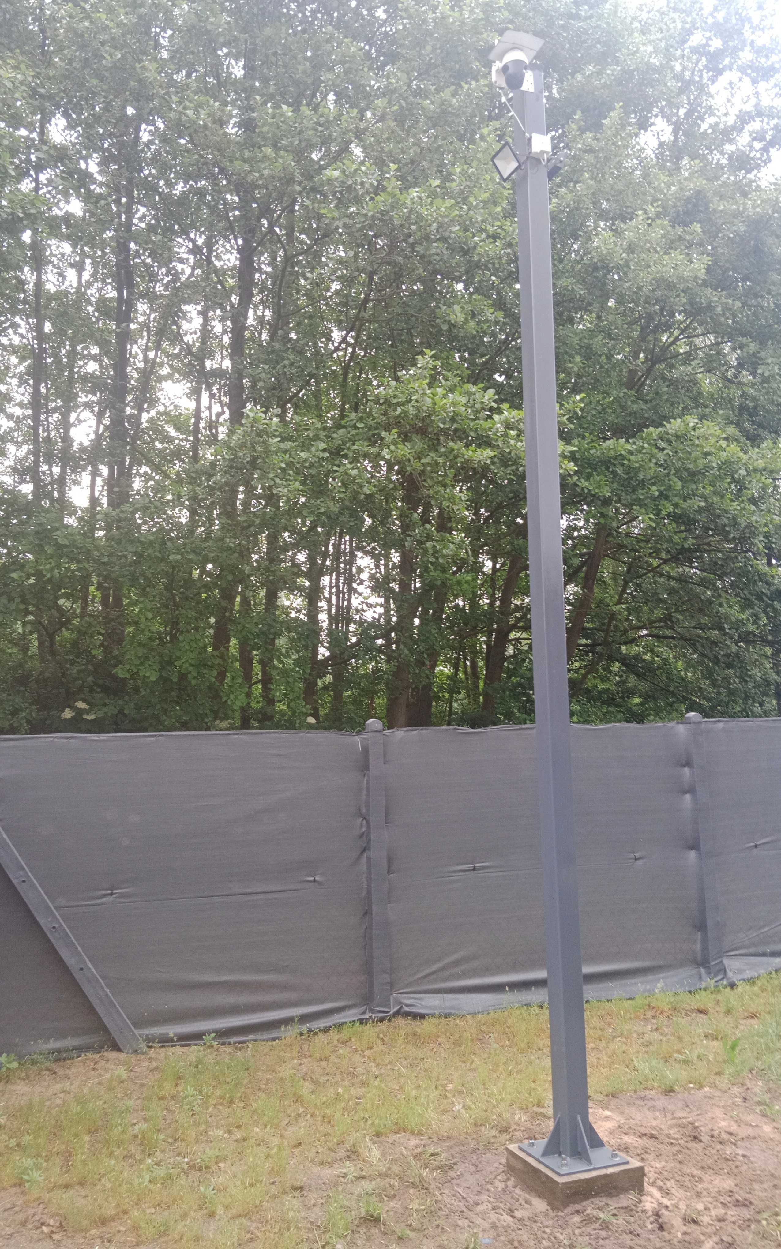 Słup do monitoringu kamer oświetleniowy 6 metrowy