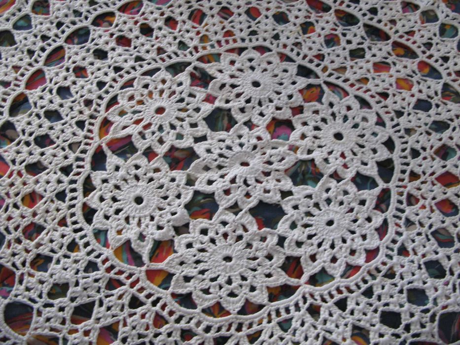 Toalha redonda em crochet