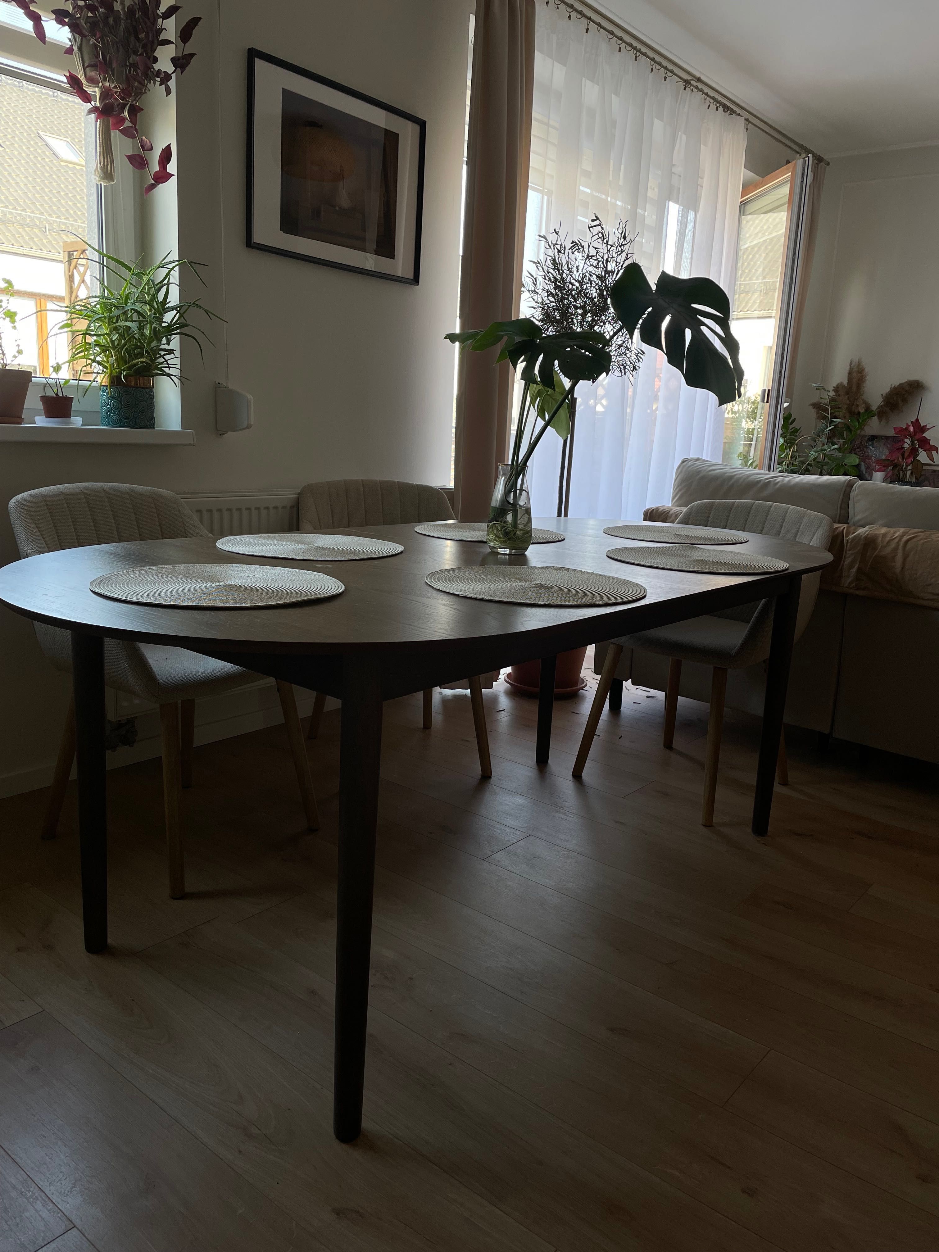 Stół do jadalni  MARSTRAND 100x200/280 ciemny dąb
