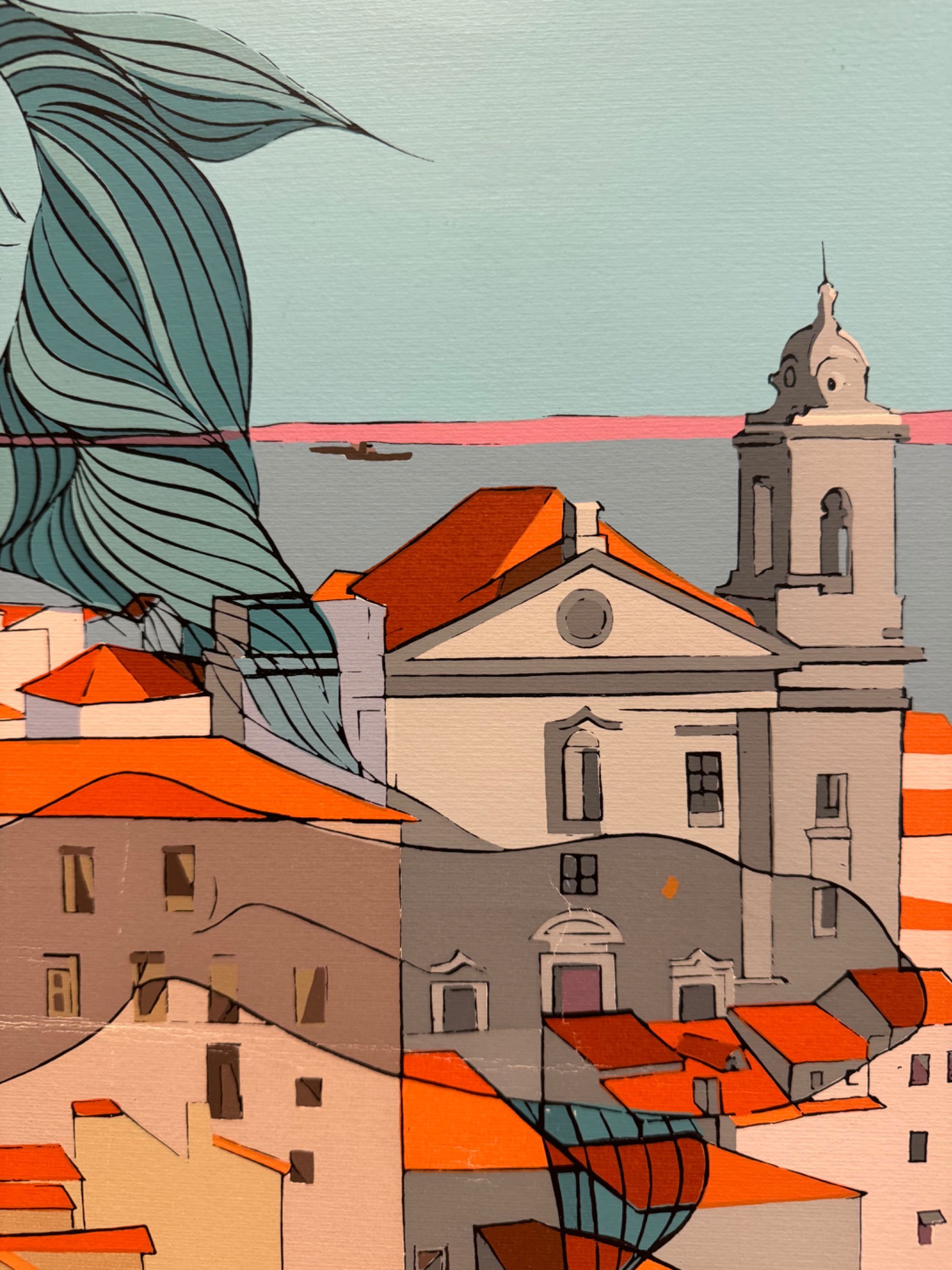 Serigrafia de Silva Palmeira - Serigrafia Sem Título (com dobra)