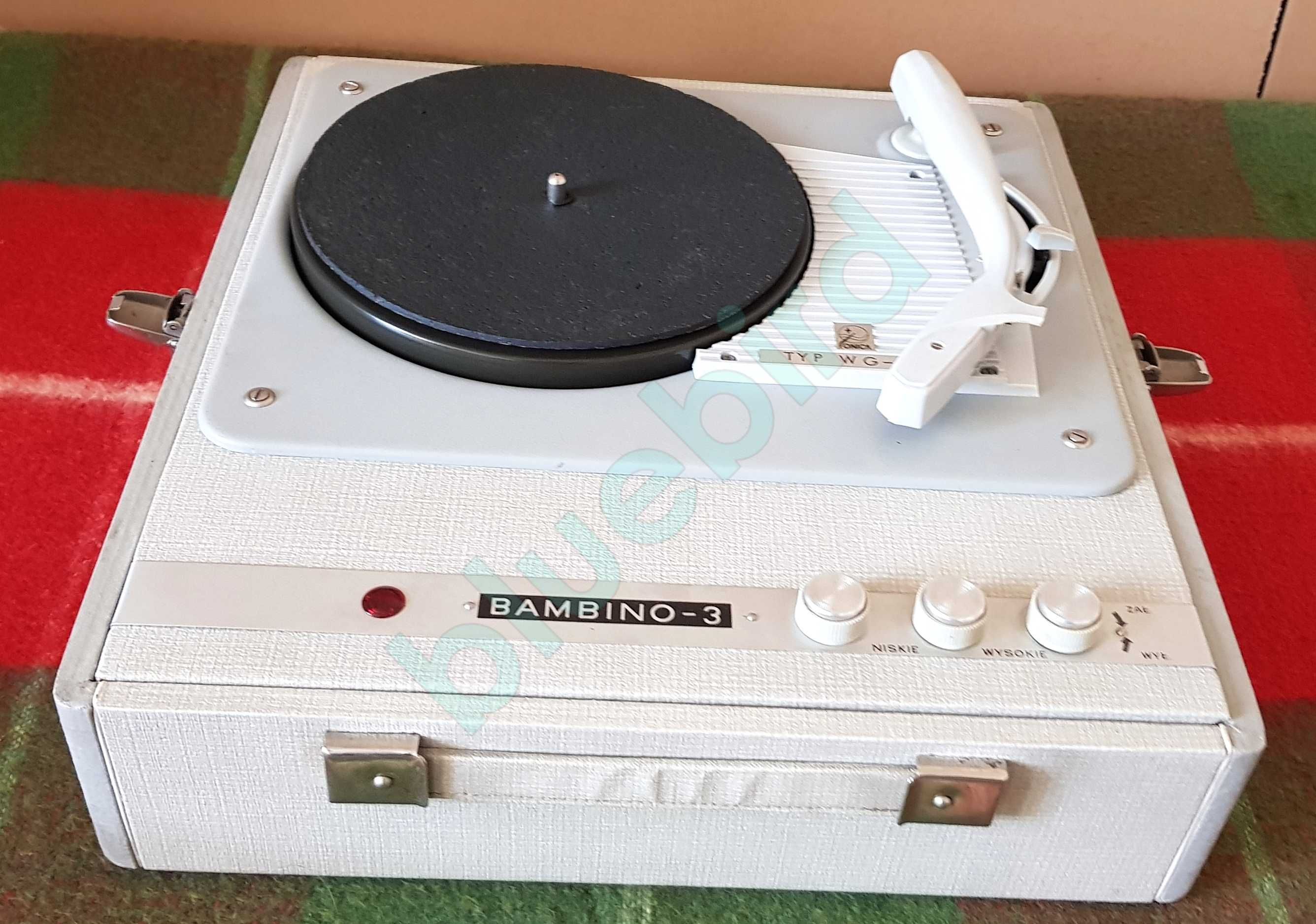 Gramofon Bambino 3 – kultowy sprzęt retro z PRL, w świetnym stanie