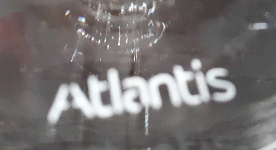 Castiçal de cristal filado a ouro marca Atlantis
