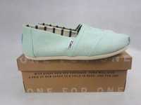 Espadryle TOMS CLASSIC AQUA GLASS Haritage CANVAS 35.5 women 37.5