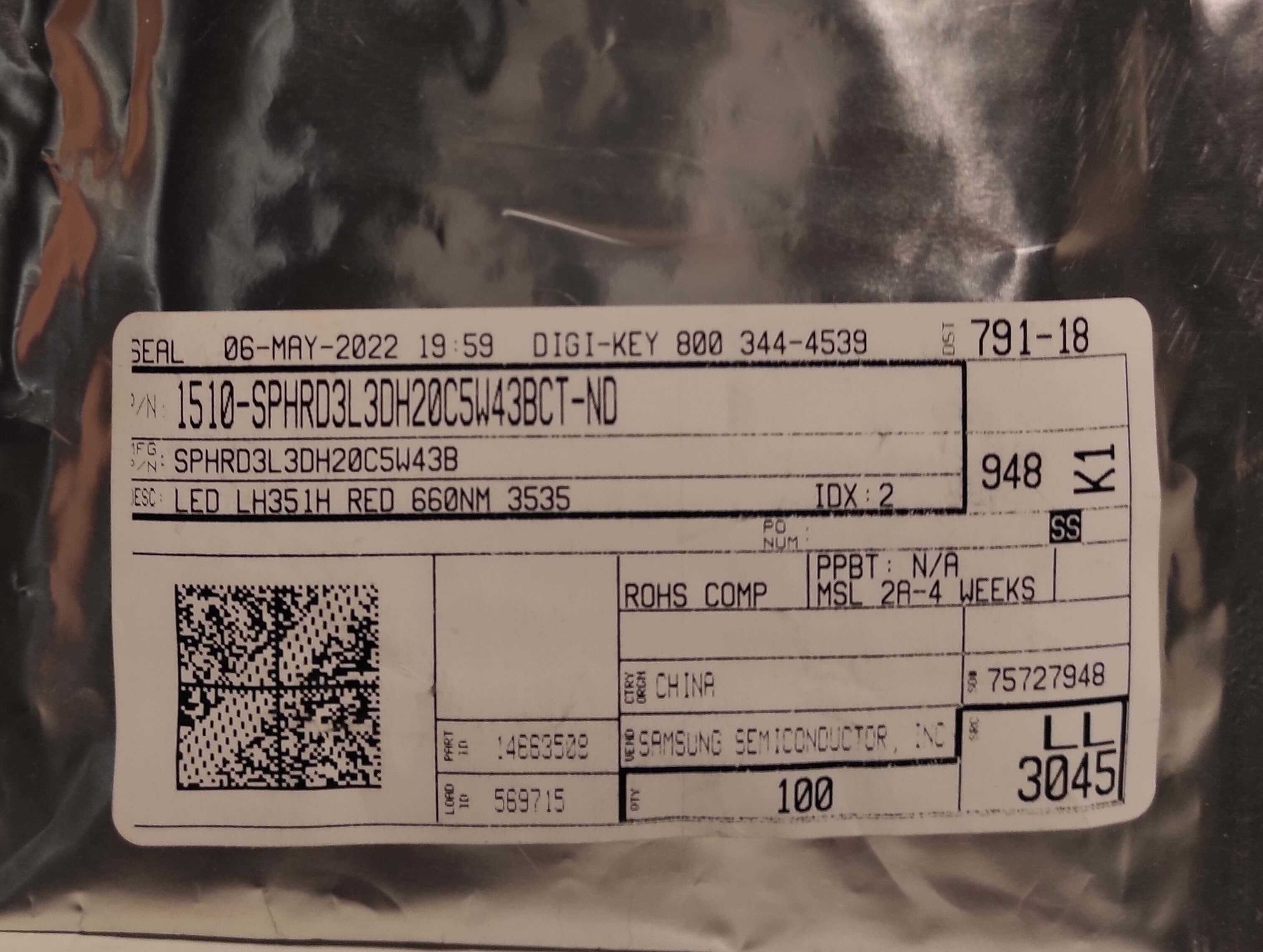 Топові світлодіоди для рослин LM301H, LH351H, UV, SSL150 730nm