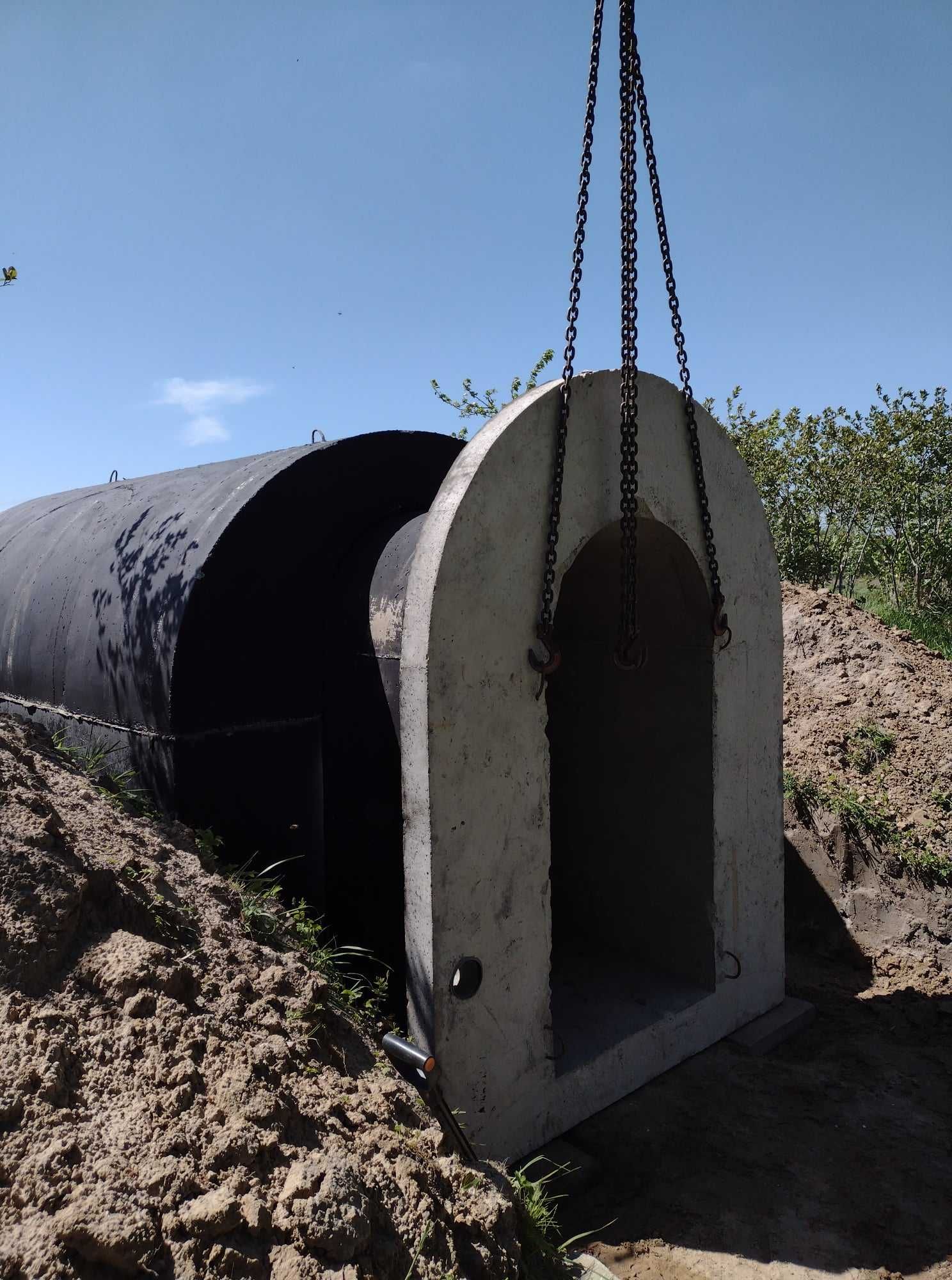 piwnica betonowa ogrodowa półokrągła 350/240/250 ziemianka spiżarnia