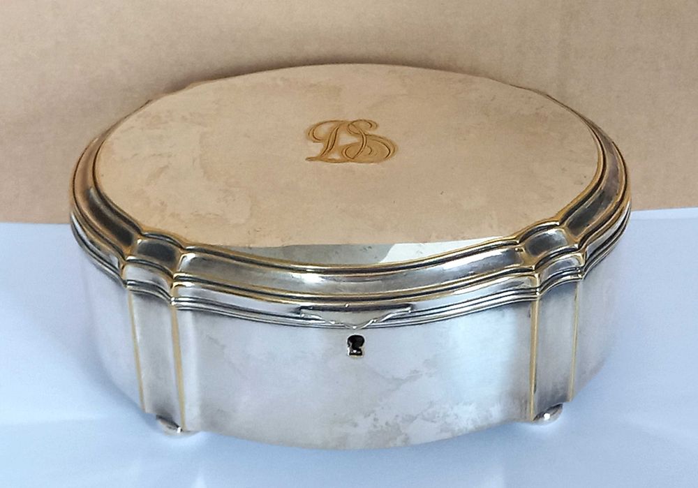 Posrebrzana szkatuła na biżuterię, art-deco, Wilhelm Wolff Pforzheim