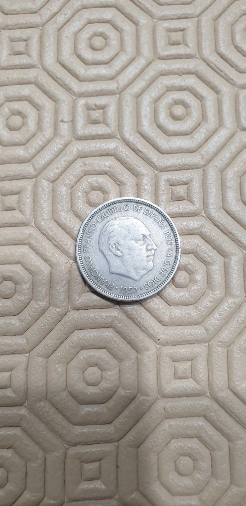 Moeda 5 pesetas de 1957