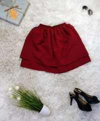 Czerwona spódnica rozkloszowana 38