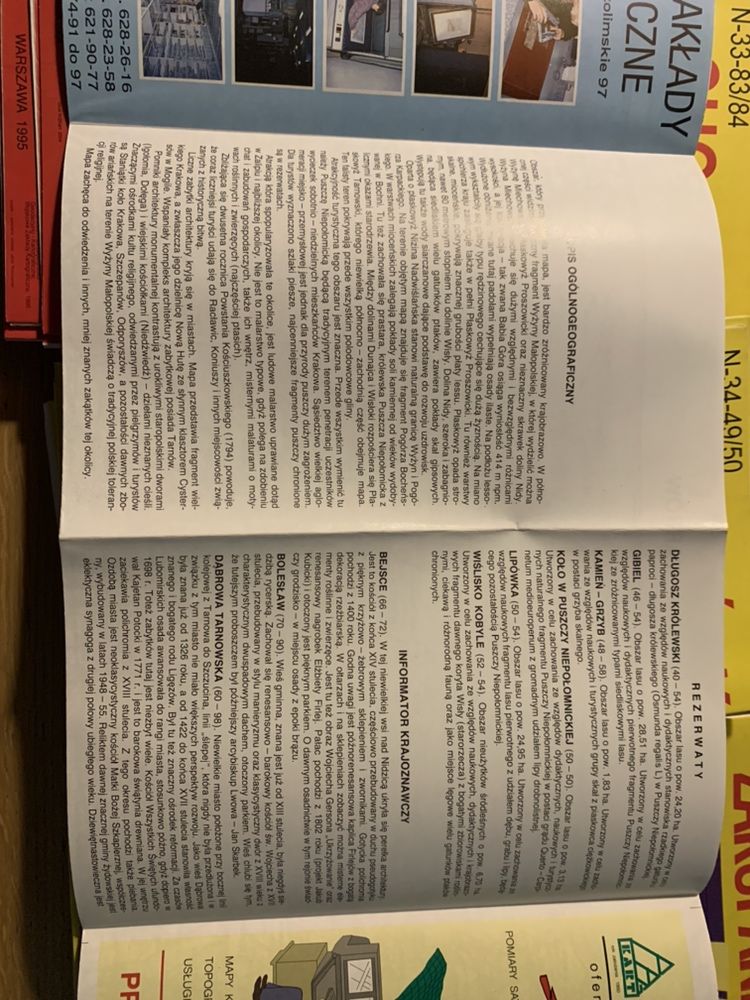 Mapy topograficzne Polski 48 sztuk wydanie turystyczne od  1993do 2005