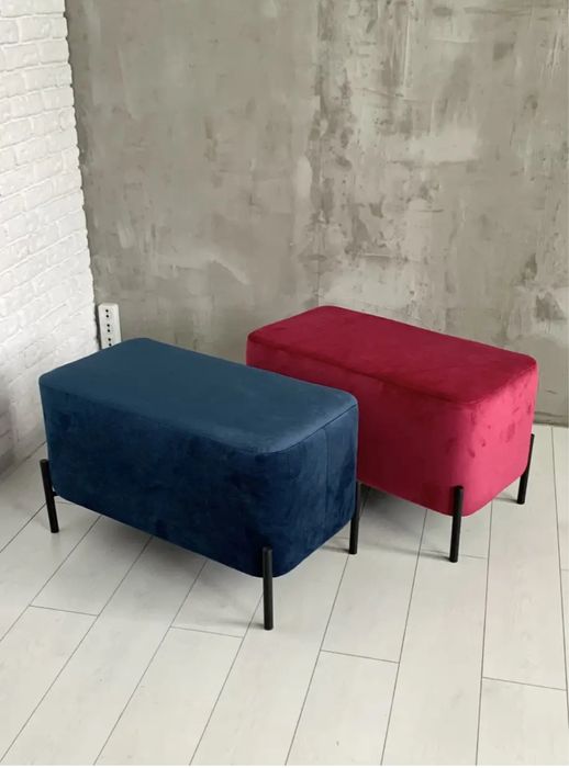 Квадратний мʼякий пуф | Пуф на ніжках