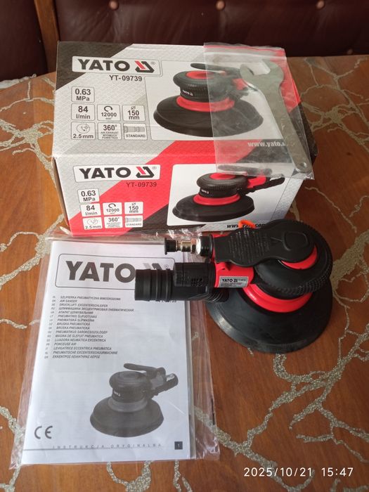 Пневматична ексцентрикова шліфмашина Yato YT-09739