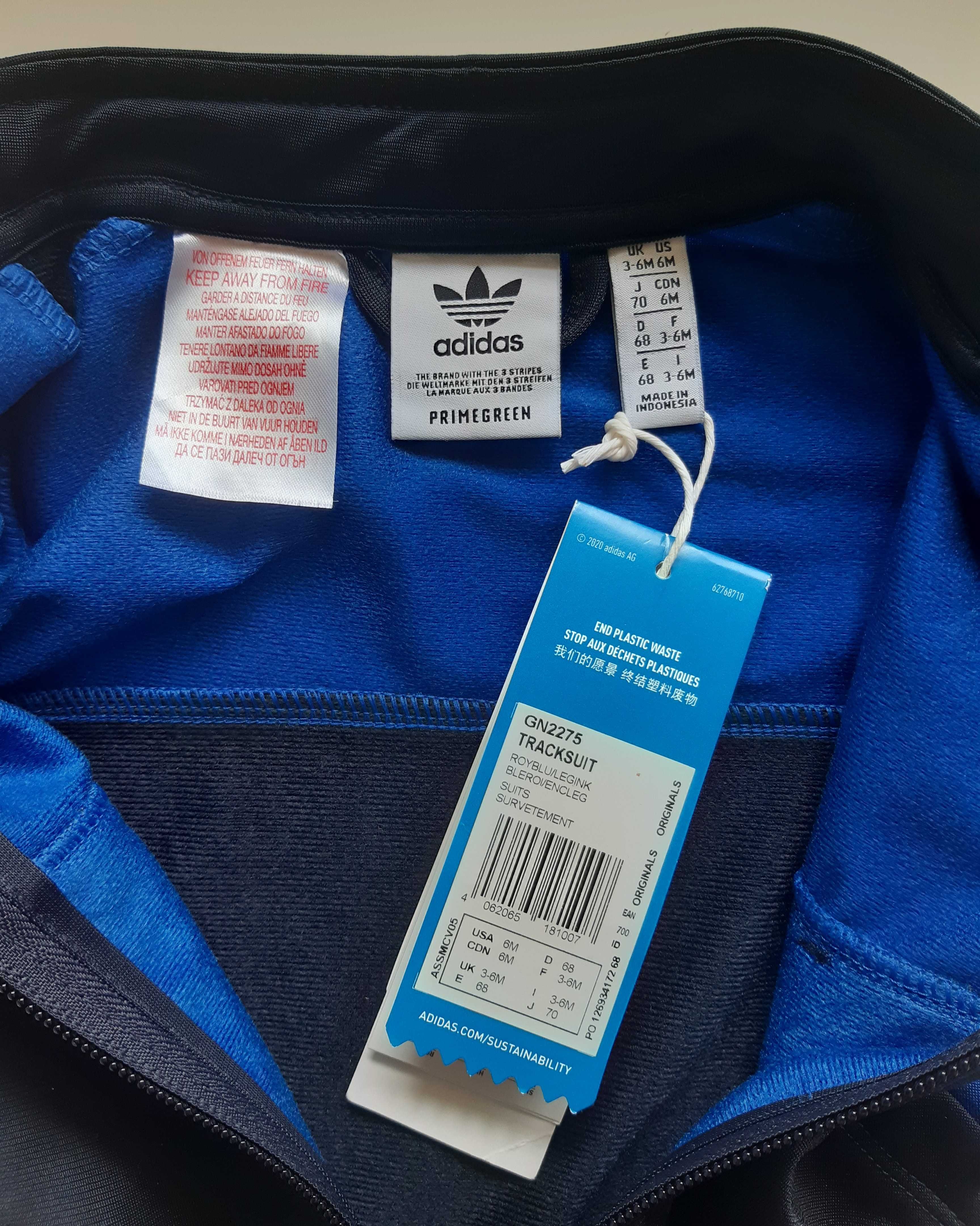 Спортивная кофта на новорожденного мальчика 3 - 6 месяца adidas