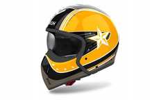 Kask motocyklowy szczękowy  AIROH J 110 COMMAND ŻÓŁTY POŁYSK rozmiar L