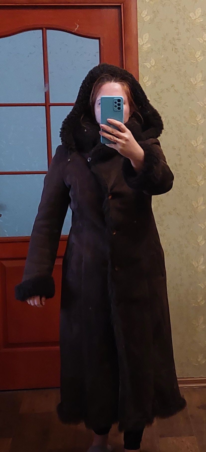 Дубленка натуральная женская куртка пальто xxl, 50р