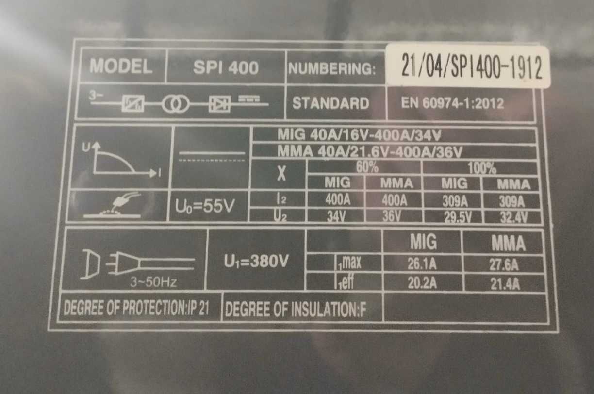 Продам БУ сварку полуавтомат Procraft SPI 400