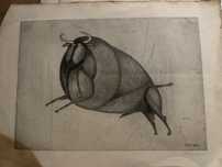JORGE VIEIRA, "Touro" Gravura