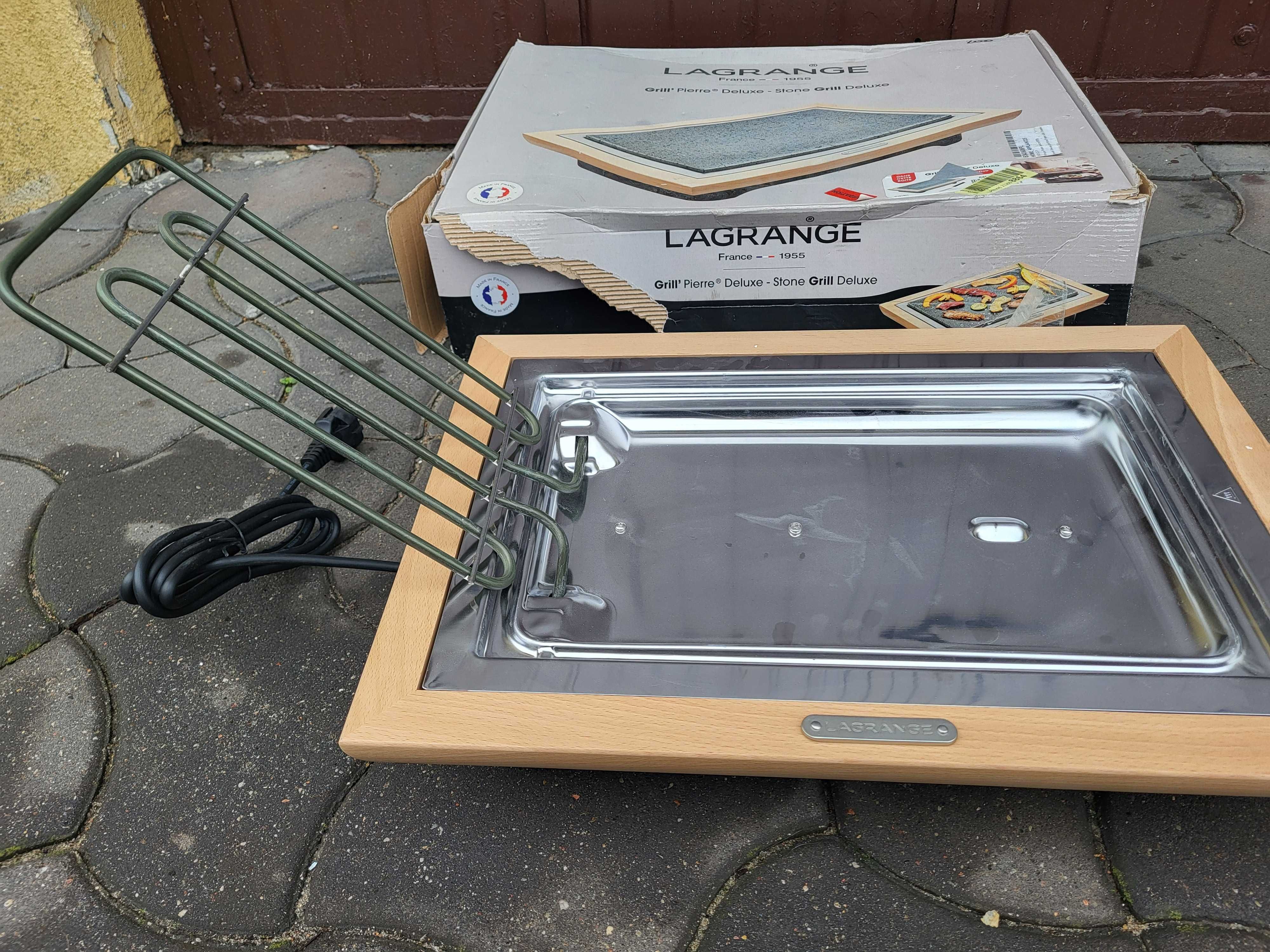 Grill kamienny Raclette LAGRANGE B08BP3JH36 z rusztem pojemnikiem