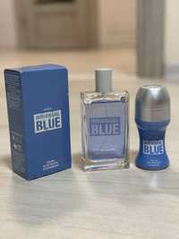 Набір чоловічі парфуми та дезодорант avon individual blue