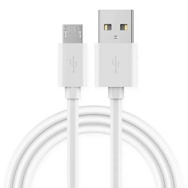 Kabel Ładowania microUSB i USB-A Przewód 1m 3A Adapter Micro USB Biały