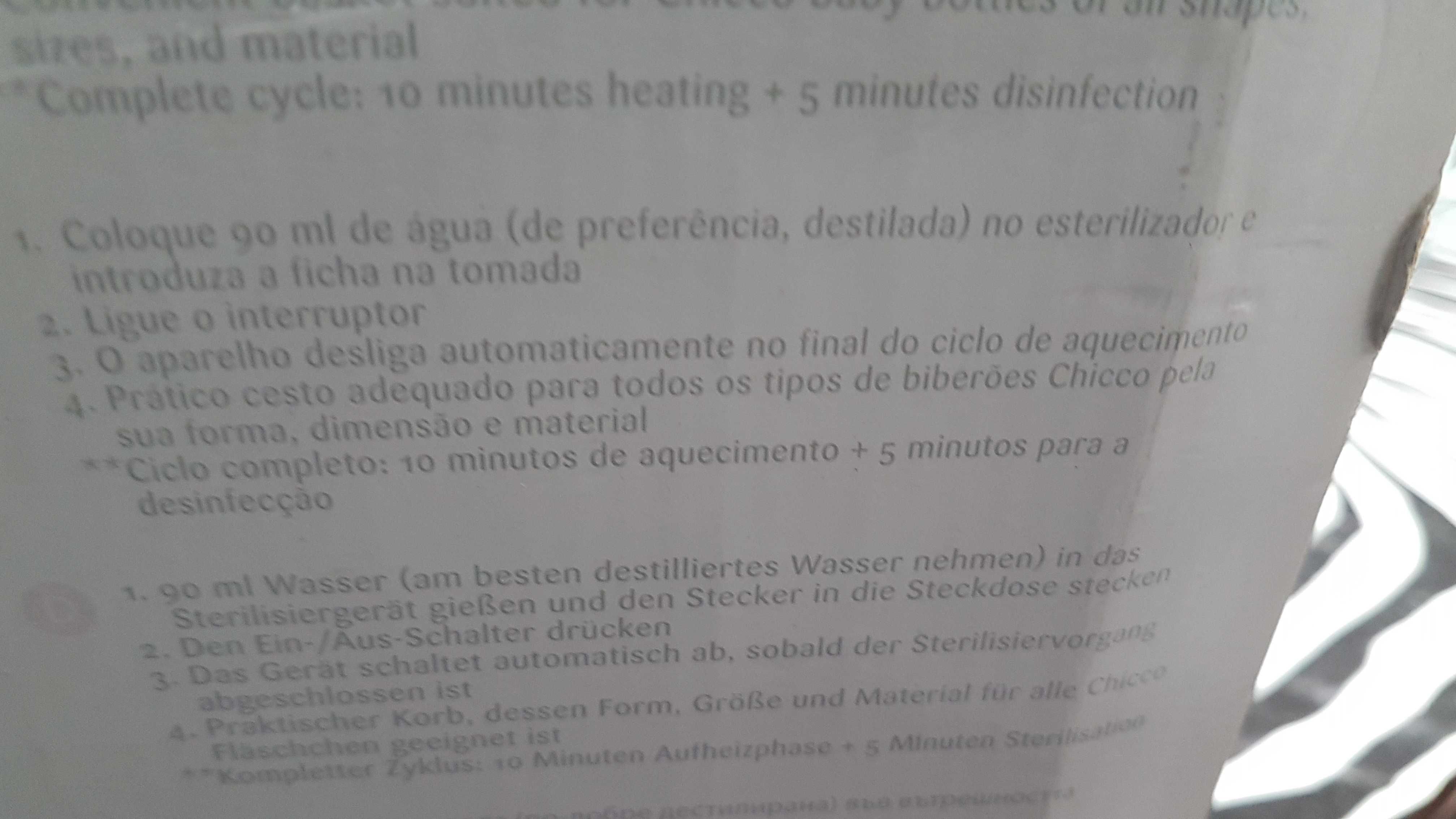 Esterilizador biberões Chicco stepup Family