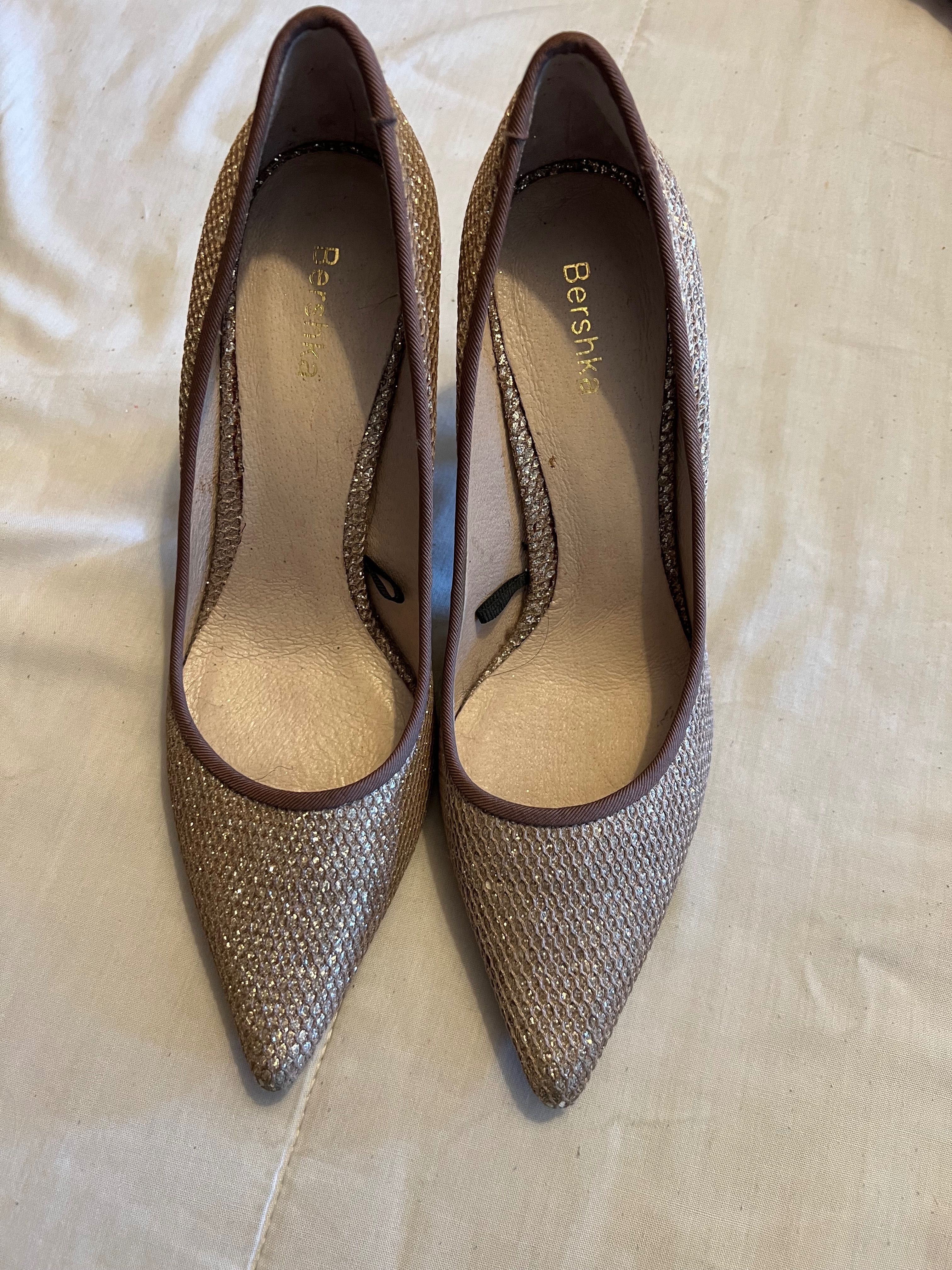 Sapato - Salto alto brilhos - Bershka - 37 - usado 2 vezes