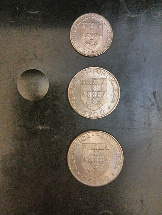 Set de 3 moedas comemorativas Alexandre Herculano