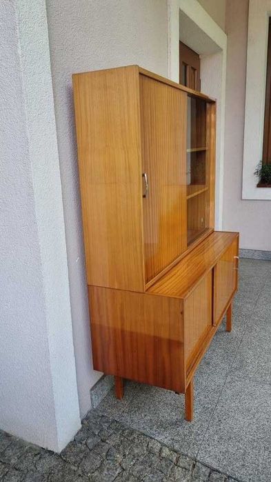 Kredens Komoda Violetta Highboard Witryna Biblioteczka Design PRL