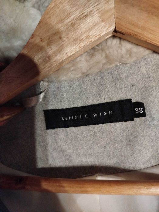 Płaszcz wełniany designerski S