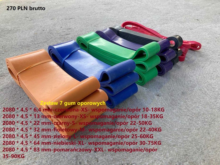Taśmy tubingi gumy oporowe expandery gym93hurtowniarybnik