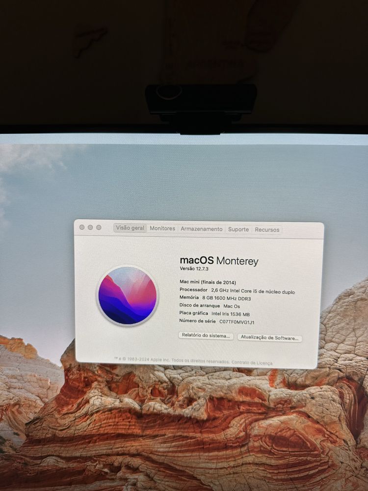 Mac mini + teclado apple  + ecrã HP