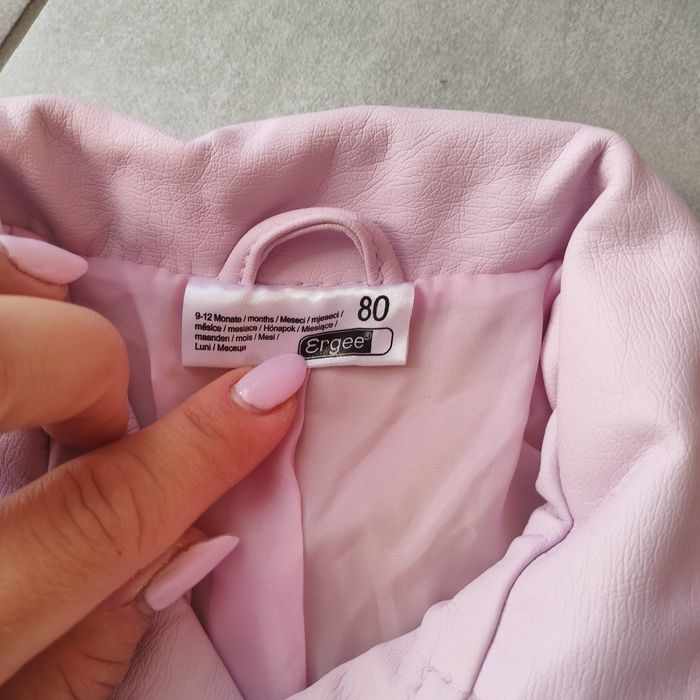 Kurtka przejściowa wiosenna ramoneska dziewczynka 80