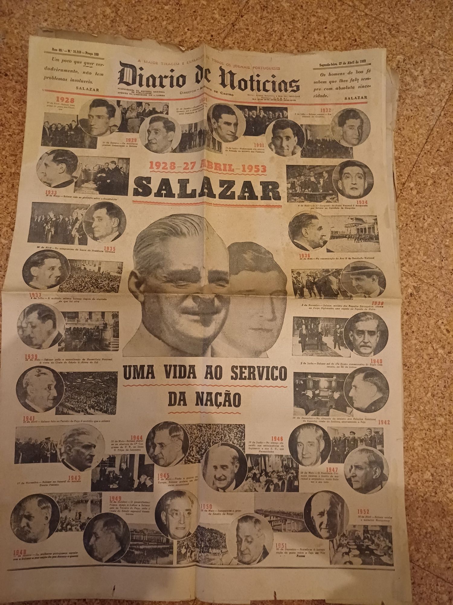 Edição especial do jornal português "Diário de Notícias", 1953