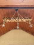 Lampa rustykalna z drewna i liny – ręcznie robiona, unikatowa!